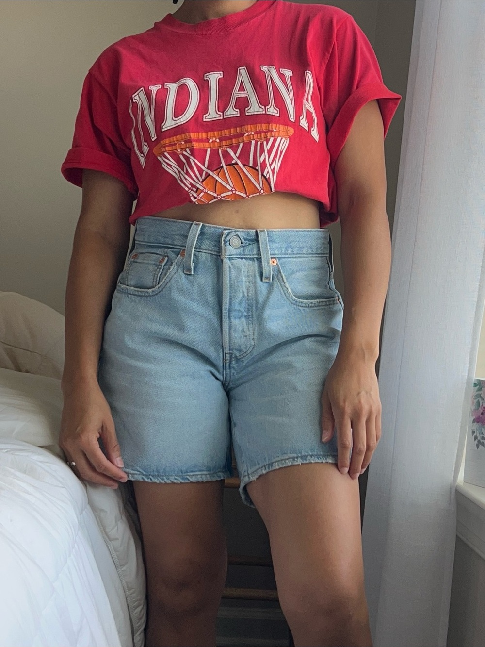 Levi’s 501 Long Denim High Rise Shorts